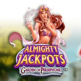 Almighty Jackpots: Garden of Persephone slot logo by Novomatic at ShakeBet Casino